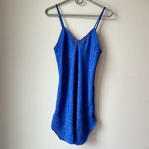 Romantic Moods// 90’s Vintage Slip Dress Floral lace Blue Size S